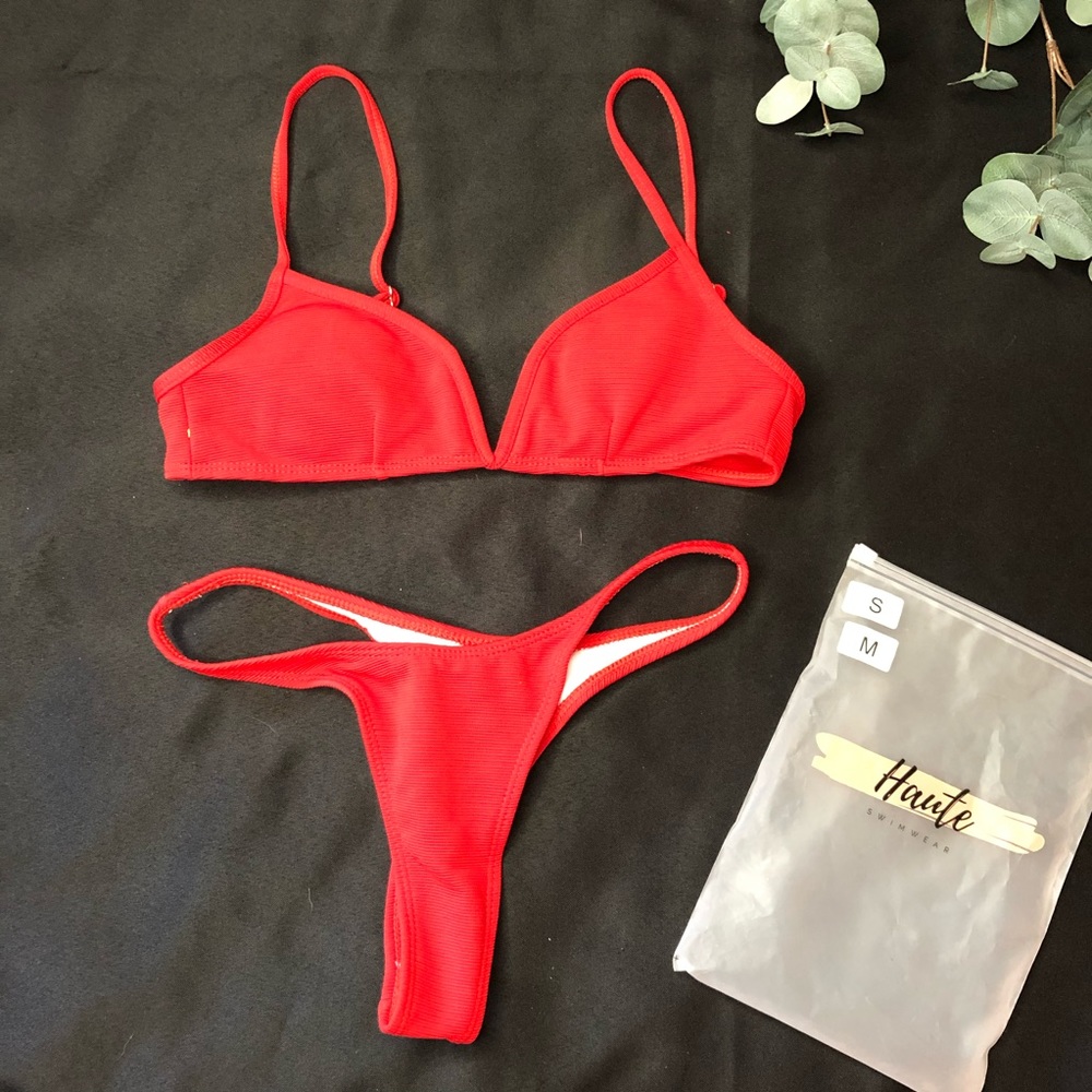 Red Cheeky Bikini Bottom